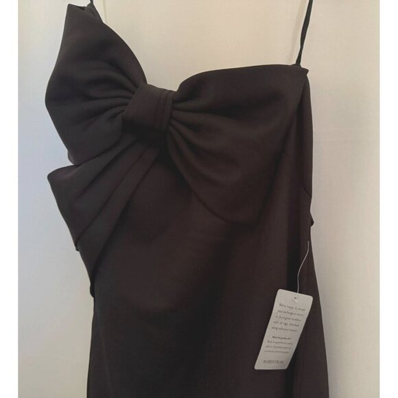 Eliza J Womens Black Bow Detail One Shoulder Scuba Crepe Cocktail Dress Sz 6 New - Picture 5 of 8
